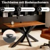 XPOtool Tischbeine aus Stahl Spidergestell 71x78x150cm in Schwarz Tischkufen Tischgestell Tischuntergestell mit Spider-Profil