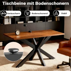 XPOtool Tischbeine aus Stahl Spidergestell 71x78x150cm in Schwarz Tischkufen Tischgestell Tischuntergestell mit Spider-Profil