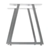 XPOtool Tischbeine 2er Set aus Stahl 60x72cm Grau in Trapez-Form Industrial Vierkantrohr Tischkufen Tischgestell Tischuntergestell