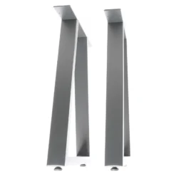 XPOtool Tischbeine 2er Set aus Stahl 60x72cm Grau in Trapez-Form Industrial Vierkantrohr Tischkufen Tischgestell Tischuntergestell