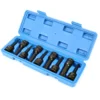 XPOtool 9tlg Schlagschrauber-Nüsse 12,5mm (1/2") Antrieb Vielzahn Innensechsrund T20–T70 75mm lang