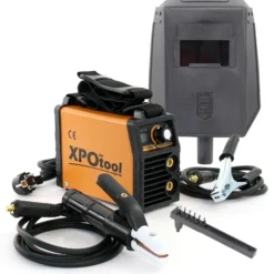 XPOtool Tragbares MMA Elektroden Schweißgerät 20-120A IGBT Inverter, E-Hand Schweißgerät mit Zubehör, Schweissgerät mit Arc-force-, Hot-start- und Anti-stick-Funktion