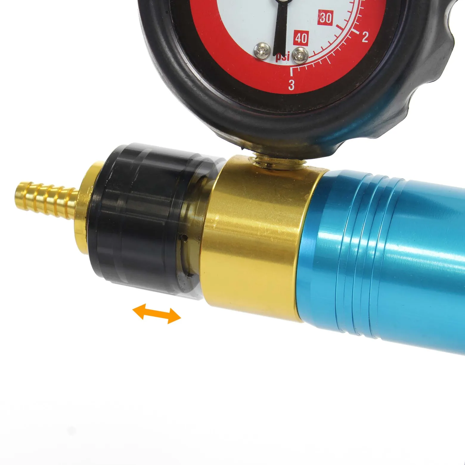 XPOtool Vakuum- und Druckpumpen Satz, -2-4 bar, mit 63,5 mm Manometer, manueller Bremsenentlüfter, Prüfgerät für Unterdruck Überdruck