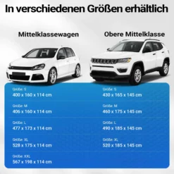 XPOtool Vollgarage für Auto Größe L 482x178x119cm Schutz vor Hagel, wasserdicht, lackschonend, Autoabdeckung mit Luftschlitzen, Reflektoren, Spanngurten