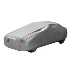 XPOtool Vollgarage für Auto Größe M 431x165x119cm Schutz vor Hagel, wasserdicht, lackschonend, Autoabdeckung mit Luftschlitzen, Reflektoren, Spanngurten