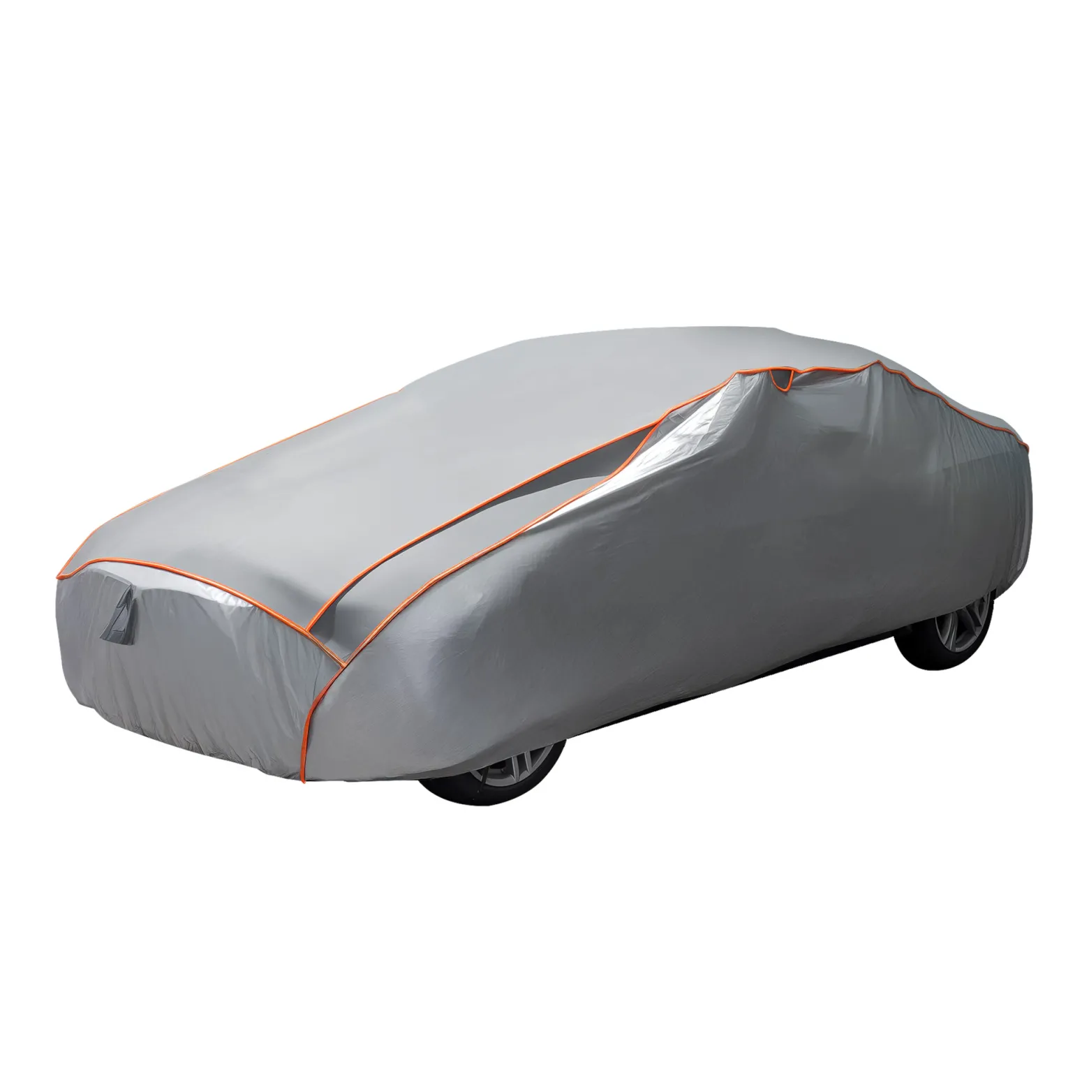 XPOtool Vollgarage für Auto Größe M 431x165x119cm Schutz vor Hagel, wasserdicht, lackschonend, Autoabdeckung mit Luftschlitzen, Reflektoren, Spanngurten