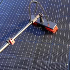 XPOtool Waschbürste Teleskopstiel und Wasserzufuhr Set, 6 m Stiel, 10 m Schlauch, Waschbesen u.a. für Fenster und Solarpaneele