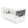 XPOtool Werkzeugbox Alu 50,8 x 30,5 x 24 cm, Silberfarbene Transportbox, Werkzeugkiste inkl. Schlüssel, Alubox mit Handgriffen, großzügige Deichselbox
