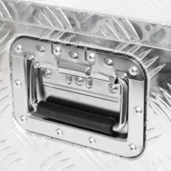 XPOtool Werkzeugbox Alu 50,8 x 30,5 x 24 cm, Silberfarbene Transportbox, Werkzeugkiste inkl. Schlüssel, Alubox mit Handgriffen, großzügige Deichselbox