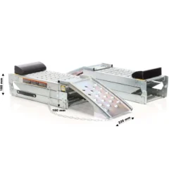 XPOtool 2x Auffahrrampe 200 cm max. 800 kg für ATV Motorrad Quad, Stahl Auffahrschiene faltbar, Verladerampe rutschsicher