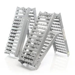 XPOtool 2x Auffahrrampe max. 800 kg 3-fach klappbar 195,5 cm für Motorrad ATV Quad, Stahl Auffahrschiene faltbar, Verladerampe rutschsicher