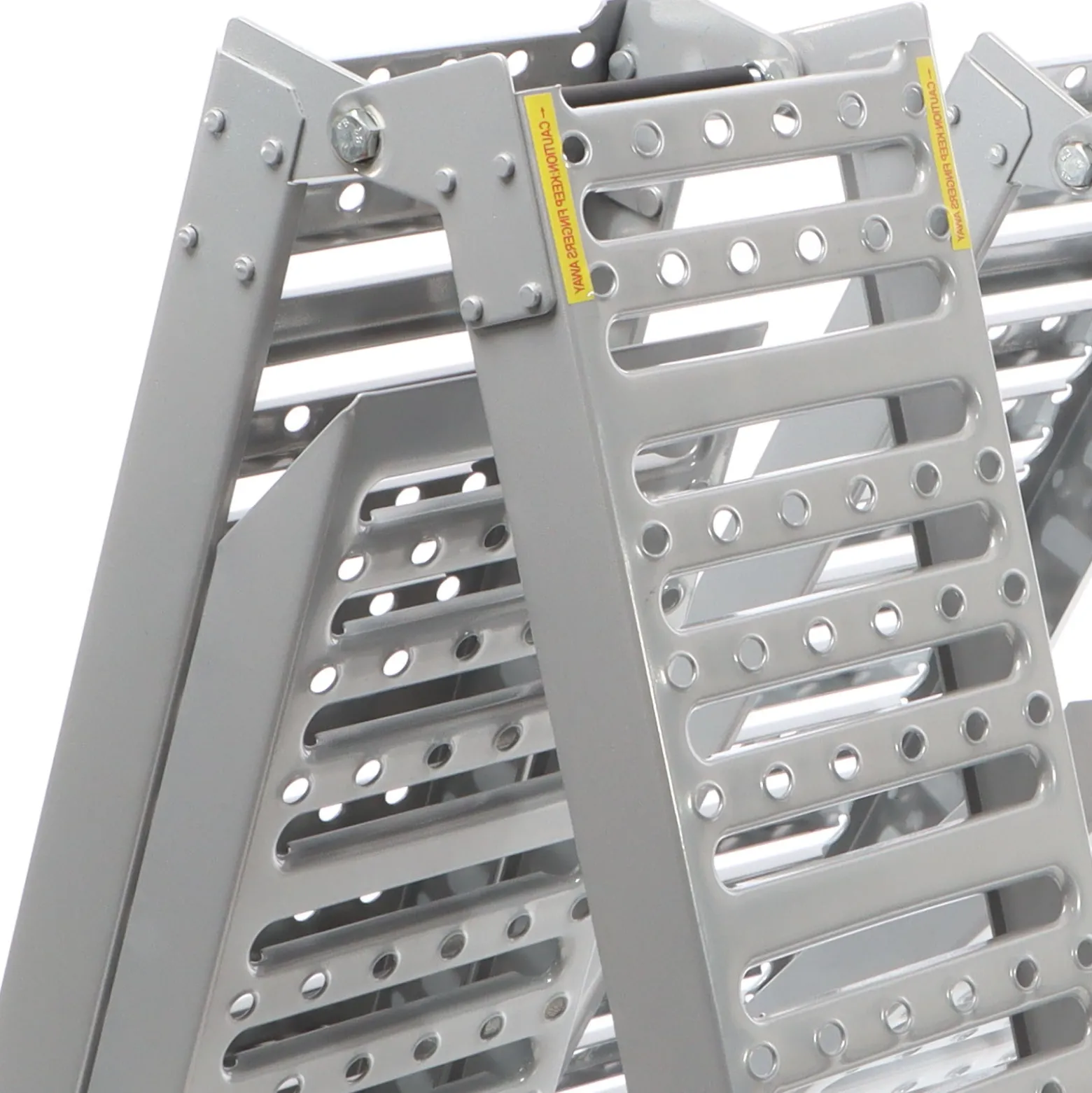 XPOtool 2x Auffahrrampe max. 800 kg 3-fach klappbar 195,5 cm für Motorrad ATV Quad, Stahl Auffahrschiene faltbar, Verladerampe rutschsicher
