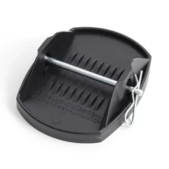 XPOtool 4x Stützplatten 180 x 145 mm mit Metallstift für Kurbelstütze von Wohnwagen, Wohnmobil, Caravan und Anhänger, Kurbelstützenplatten