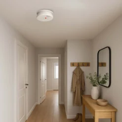 10x Rauchmelder mit 9V Batterie, Lange Lebensdauer, Lautstärke Alarm 85dB, Brandmelder kabellos, DIN EN 14604