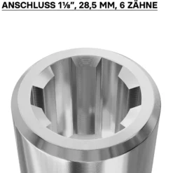 Zapfwellen Buchse A-Typ 100 mm für Vielkeilwelle PTO-Shaft mit 1 1/8" Z6 6 Nuten Traktor Anbaugerät