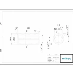 Zapfwellen Buchse A-Typ 100 mm für Vielkeilwelle PTO-Shaft mit 1 1/8