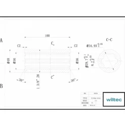 Zapfwellen Buchse B-Typ 100 mm für Vielkeilwelle PTO-Shaft mit 1 3/8