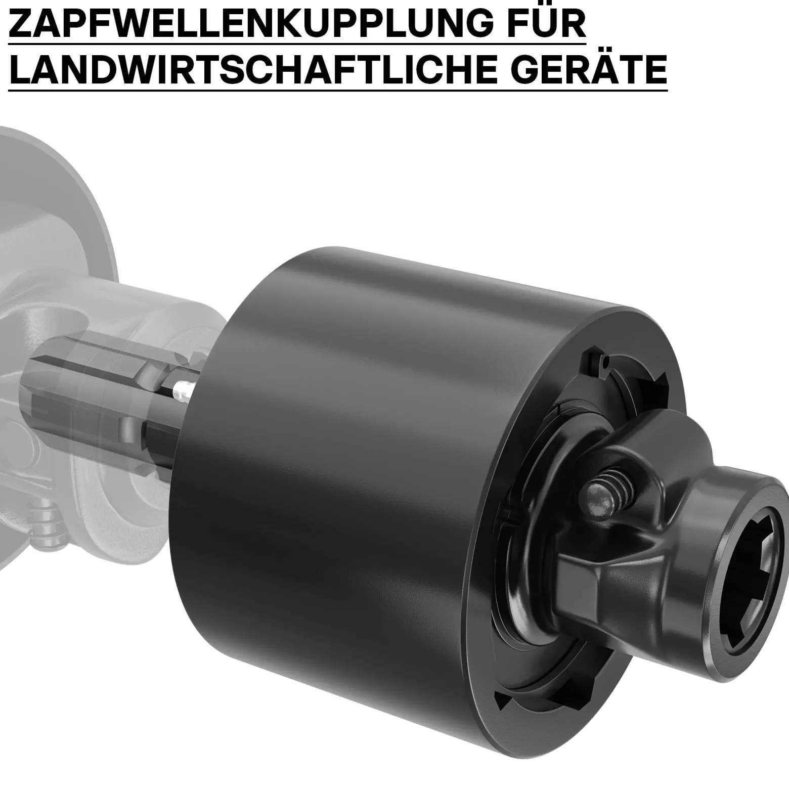 Zapfwellen Freilaufkupplung 220mm, 1 3/8" AG u. IG PTO-Shaft Vielkeilwelle mit 6 Zähnen, max. 3500Nm