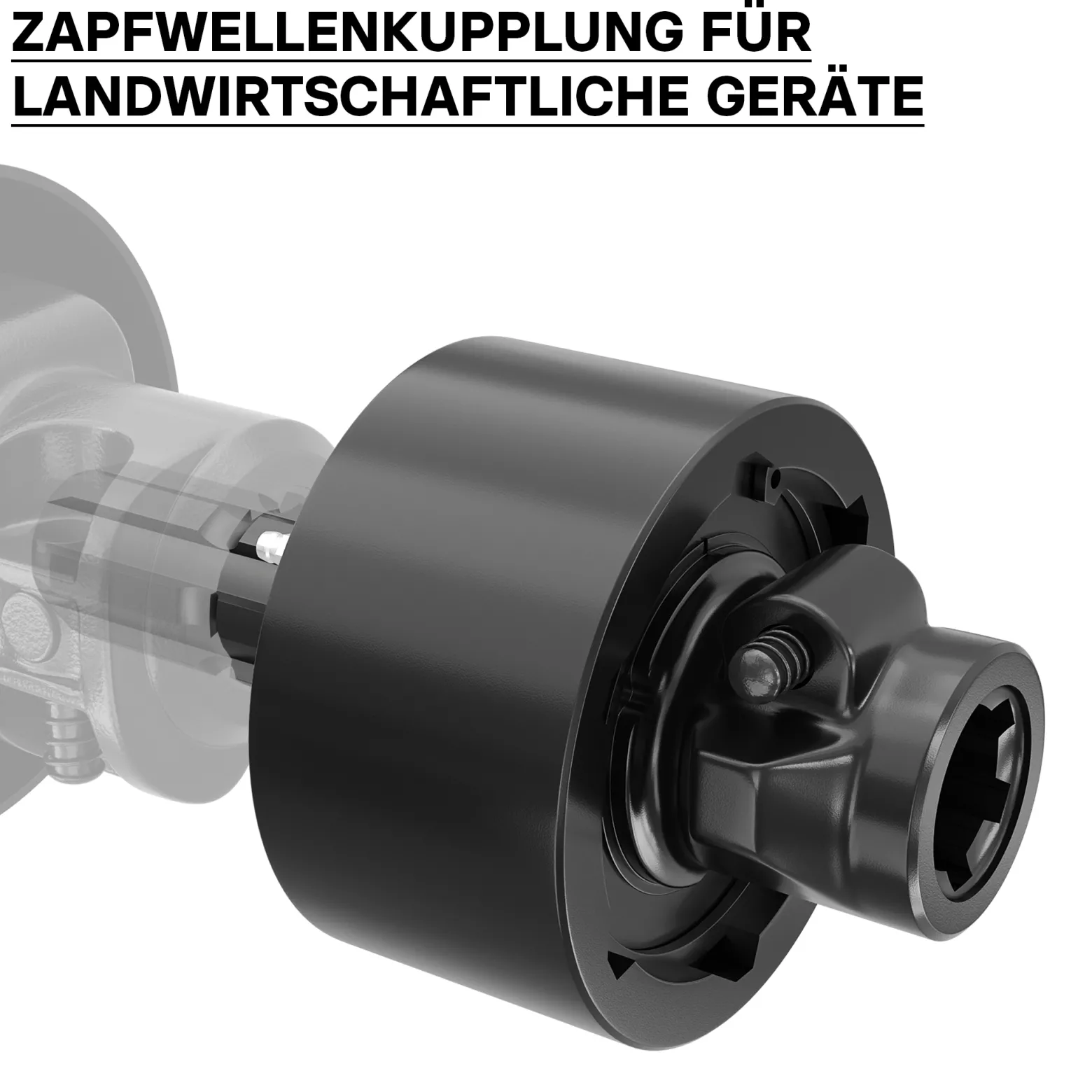 Zapfwellen Freilaufkupplung 201mm, 1 3/8" AG u. IG PTO-Shaft Vielkeilwelle mit 6 Zähnen, max. 2400Nm
