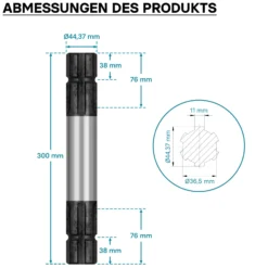Zapfwellen Keilwelle C2 300 mm Vielkeilwelle für PTO-Shaft mit 1 3/4