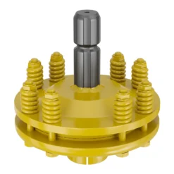 Zapfwellen Kupplung für 6 Zahn Keilwelle 1 3/8" AG und IG, PTO-Shaft mit max. 1200Nm, gelb