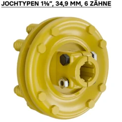 Zapfwellen Kupplung für 6 Zahn Keilwelle 1 3/8