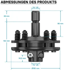 Zapfwellen Kupplung für 6 Zahn Keilwelle 1 3/8