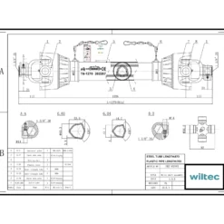 Zapfwelle T6 Gelenkwelle 1270-1397mm 830Nm 540U/min, PTO-Shaft, 74kW (100PS), 2x 1 3/8